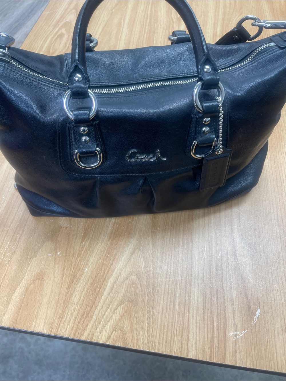 Coach Black Leather Satchel